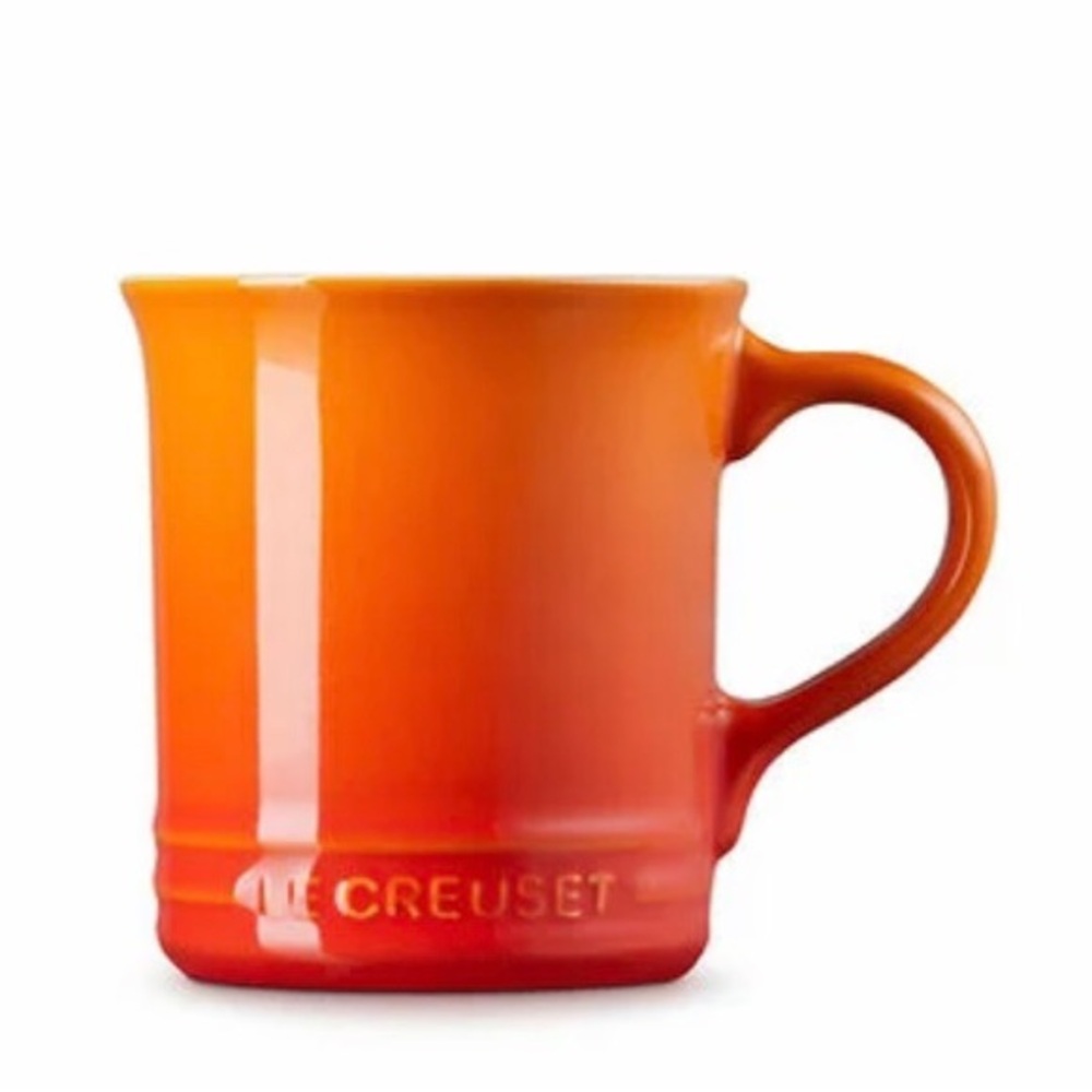 Le Creuset Ombre Flame Orange Stoneware Mugs - Set of 2 - Picture 2 of 5